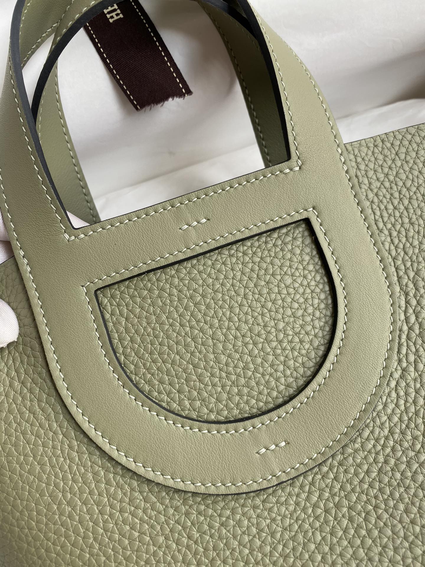 Hermes In The Loop 18 Bag In Sauge Clemence Leather